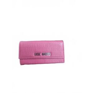 Steve Madden Pink Zip Around Wallet / All Over Words * New W/ O Tags*